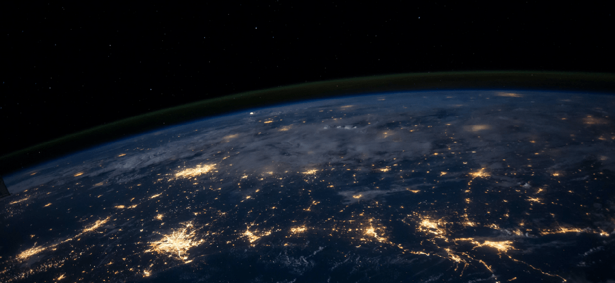 A view of the Earth from outer space