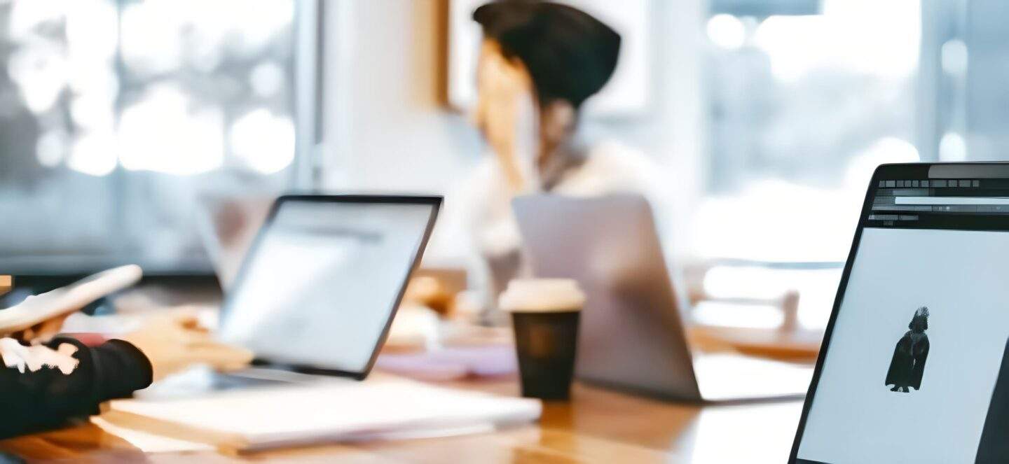 Laptops on desk
