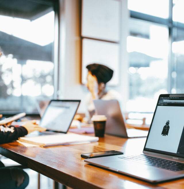 Laptops on desk