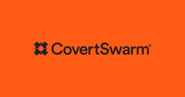 CovertSwarm logo orange background