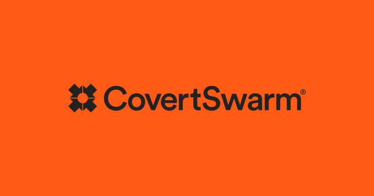 CovertSwarm logo orange background