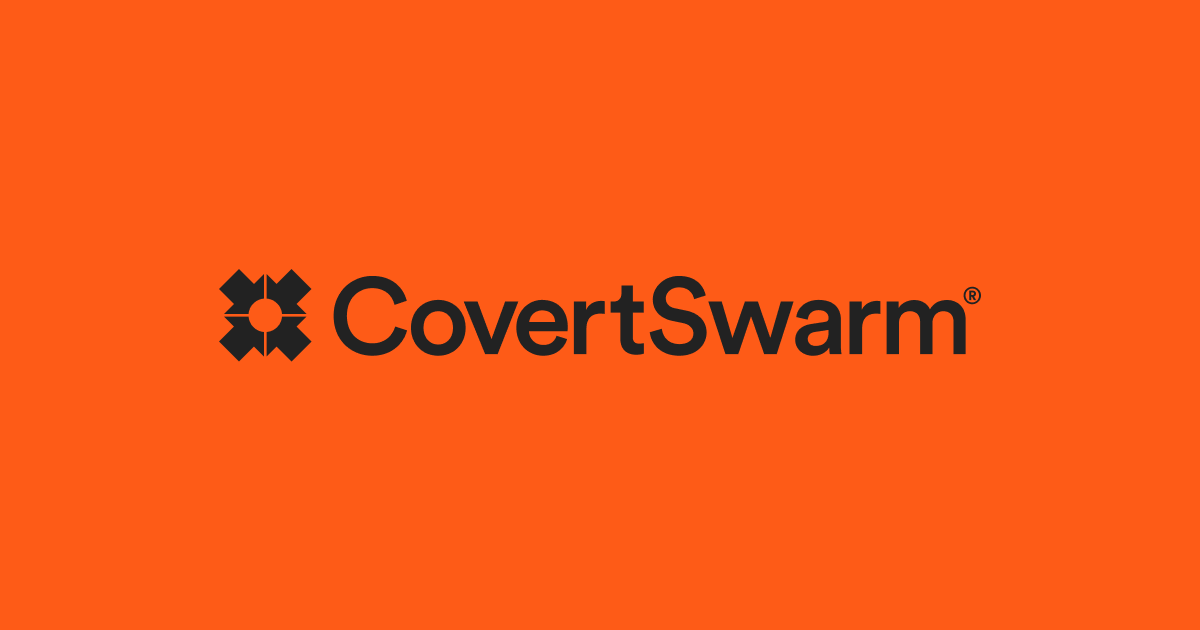 CovertSwarm logo orange background