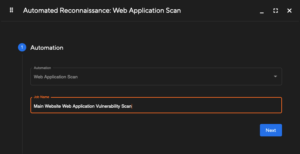 web application vulnerability scan setup