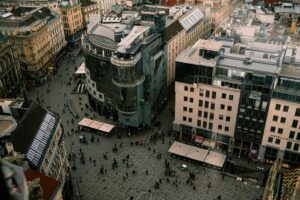 aerial view of a city symbolising complexity and continuous threat readiness