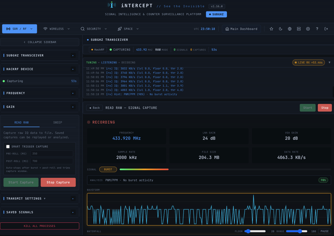 iNTERCEPT - SIGNAL CAPTURE