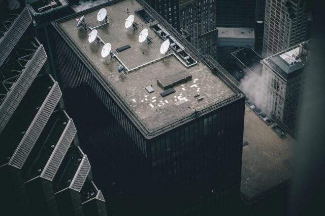 City surveillance at night