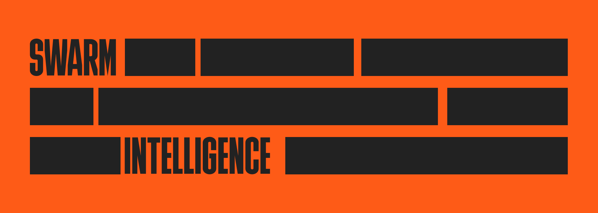 Swarm Intelligence banner with redacted text