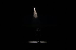 person under the spotlight
