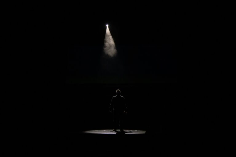 person under the spotlight